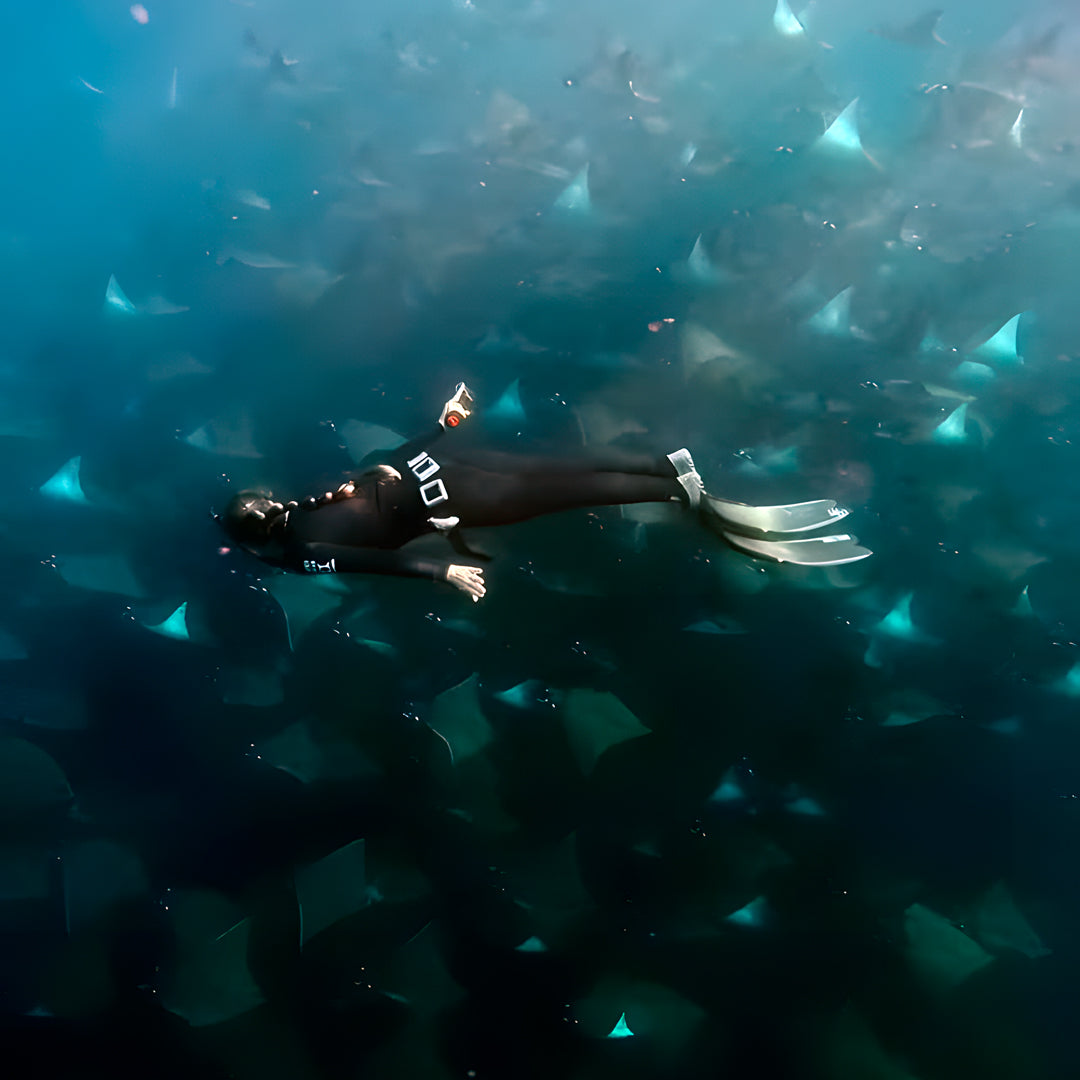 Freedive Mexico Mobula Rays Migration